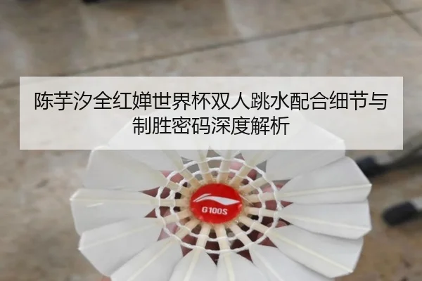 陈芋汐全红婵世界杯双人跳水配合细节与制胜密码深度解析